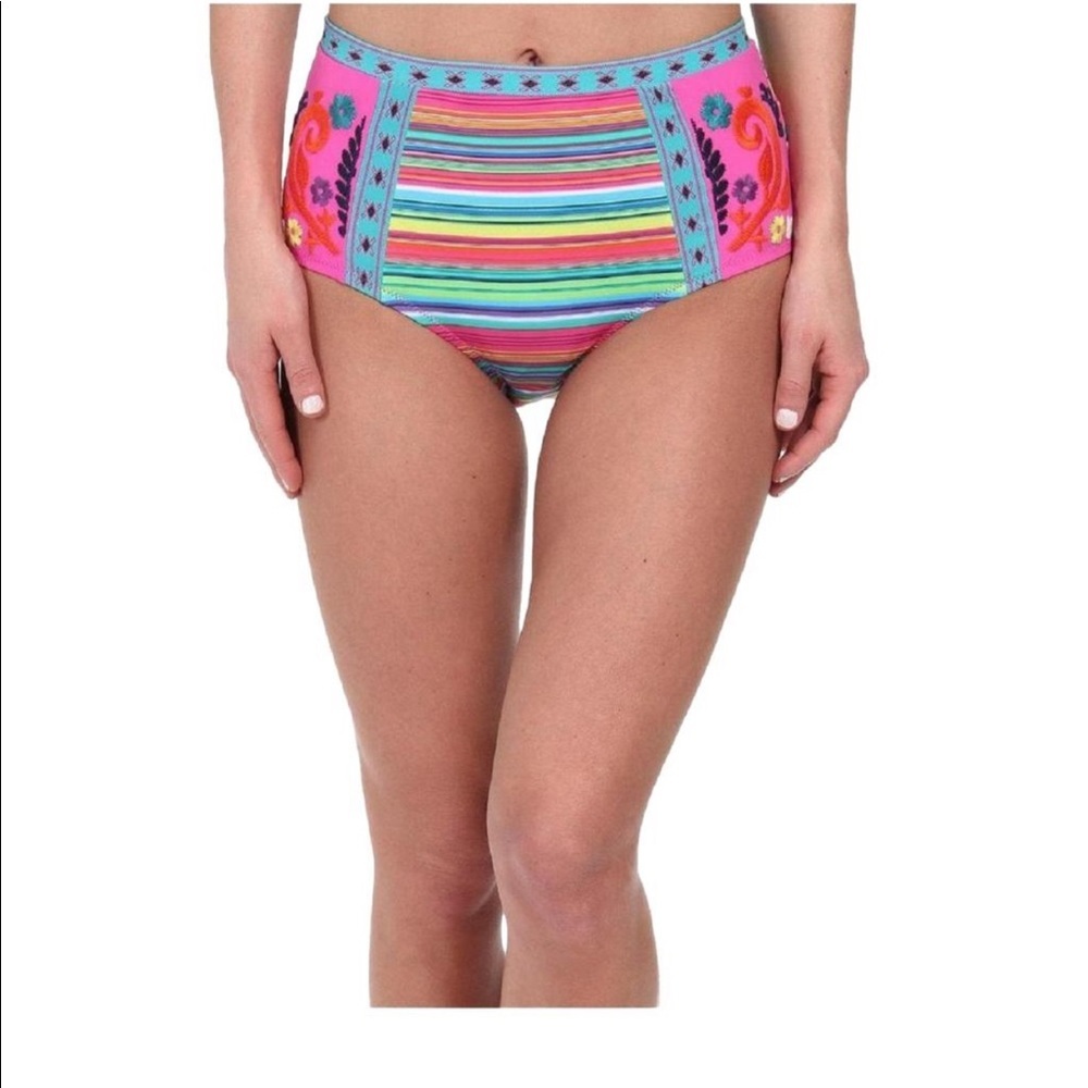 Nanette Lepore Flora High waist Fiesta Bikini L
